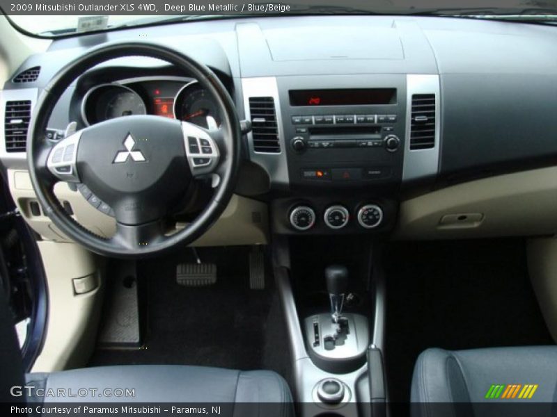 Deep Blue Metallic / Blue/Beige 2009 Mitsubishi Outlander XLS 4WD