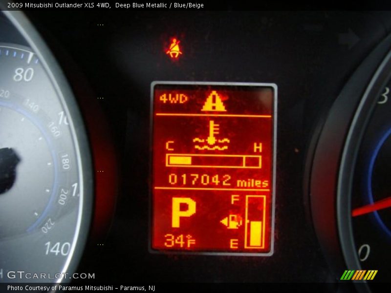 Deep Blue Metallic / Blue/Beige 2009 Mitsubishi Outlander XLS 4WD