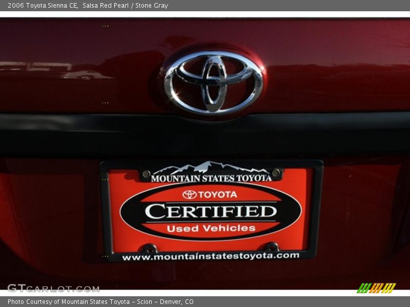 Salsa Red Pearl / Stone Gray 2006 Toyota Sienna CE
