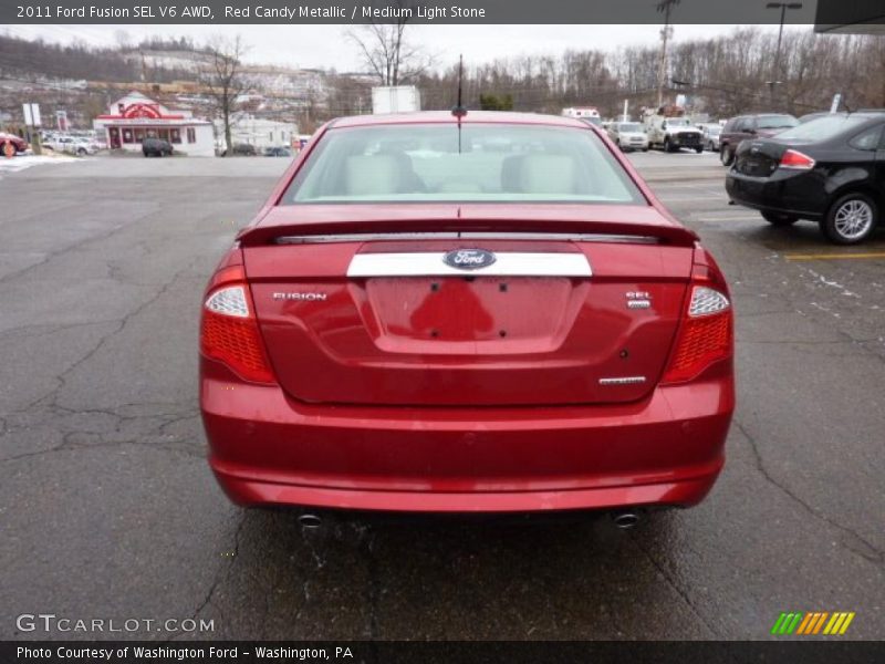 Red Candy Metallic / Medium Light Stone 2011 Ford Fusion SEL V6 AWD