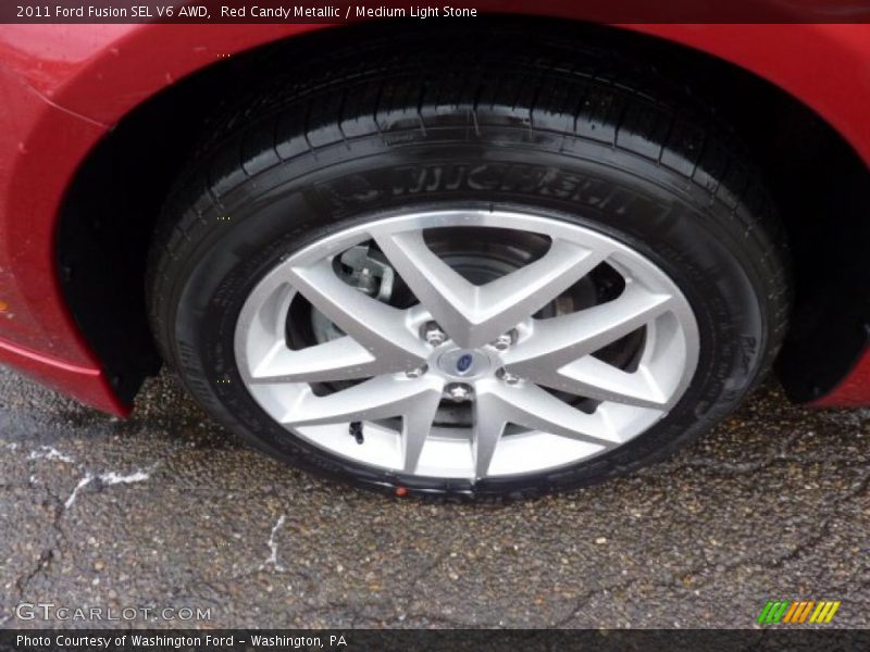Red Candy Metallic / Medium Light Stone 2011 Ford Fusion SEL V6 AWD