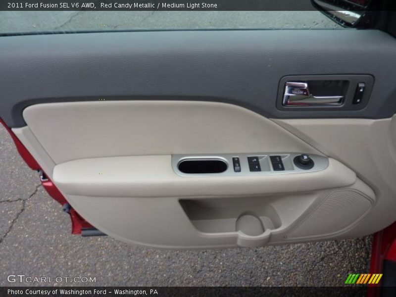 Red Candy Metallic / Medium Light Stone 2011 Ford Fusion SEL V6 AWD