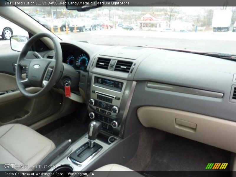 Red Candy Metallic / Medium Light Stone 2011 Ford Fusion SEL V6 AWD
