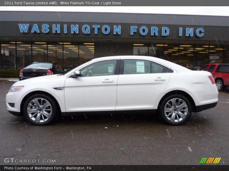 White Platinum Tri-Coat / Light Stone 2011 Ford Taurus Limited AWD