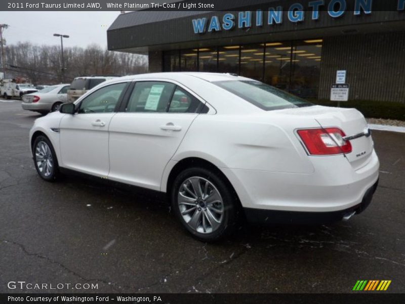 White Platinum Tri-Coat / Light Stone 2011 Ford Taurus Limited AWD