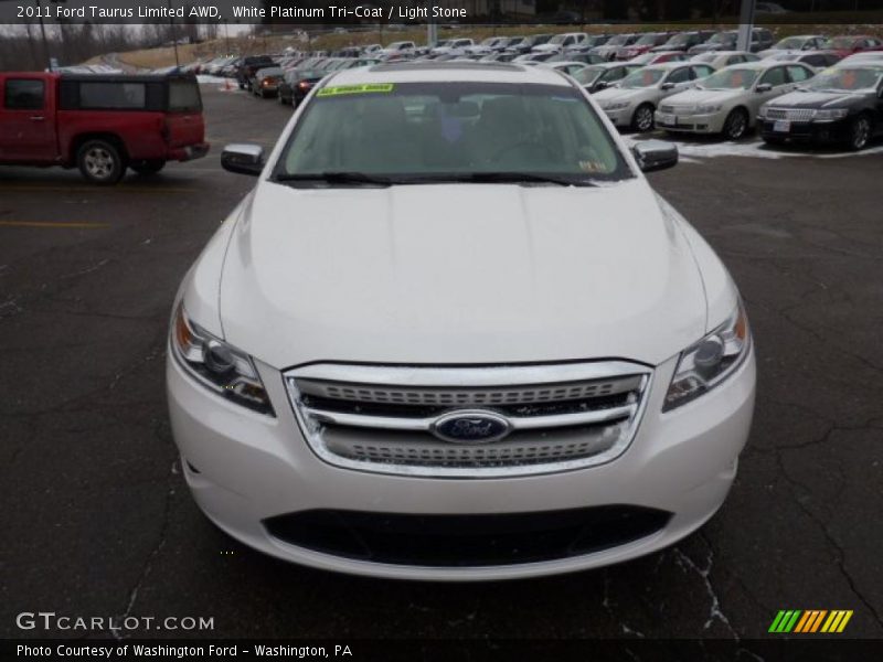 White Platinum Tri-Coat / Light Stone 2011 Ford Taurus Limited AWD