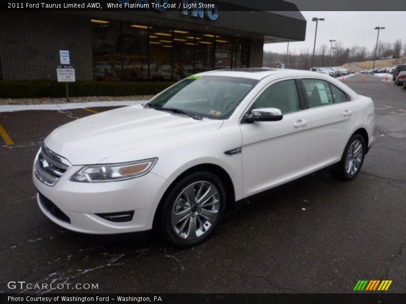 White Platinum Tri-Coat / Light Stone 2011 Ford Taurus Limited AWD