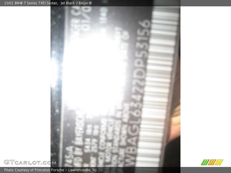 Jet Black / Beige III 2002 BMW 7 Series 745i Sedan