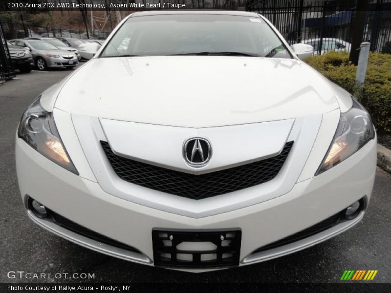 Aspen White Pearl / Taupe 2010 Acura ZDX AWD Technology