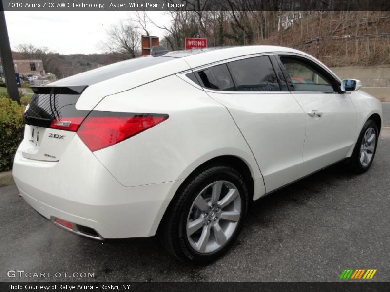 Aspen White Pearl / Taupe 2010 Acura ZDX AWD Technology