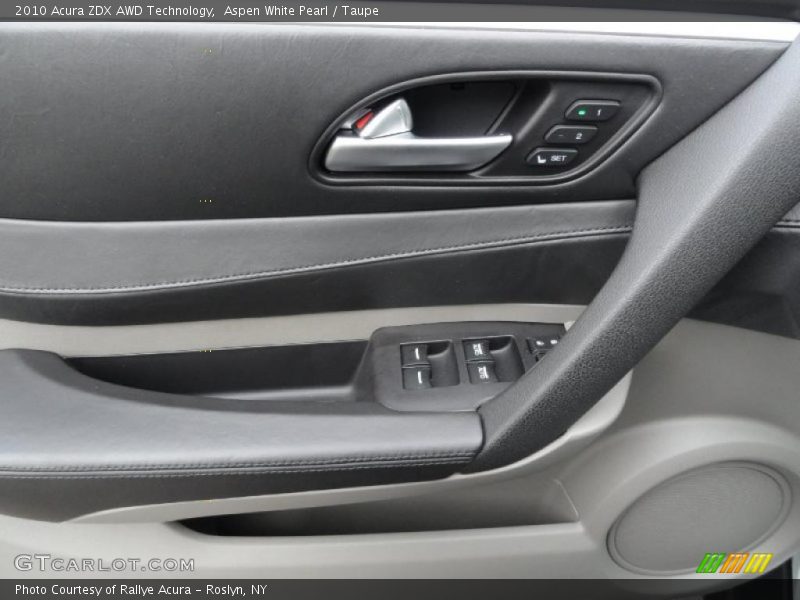 Aspen White Pearl / Taupe 2010 Acura ZDX AWD Technology