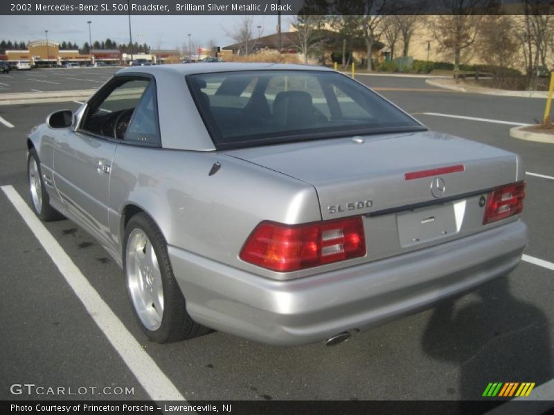 Brilliant Silver Metallic / Black 2002 Mercedes-Benz SL 500 Roadster