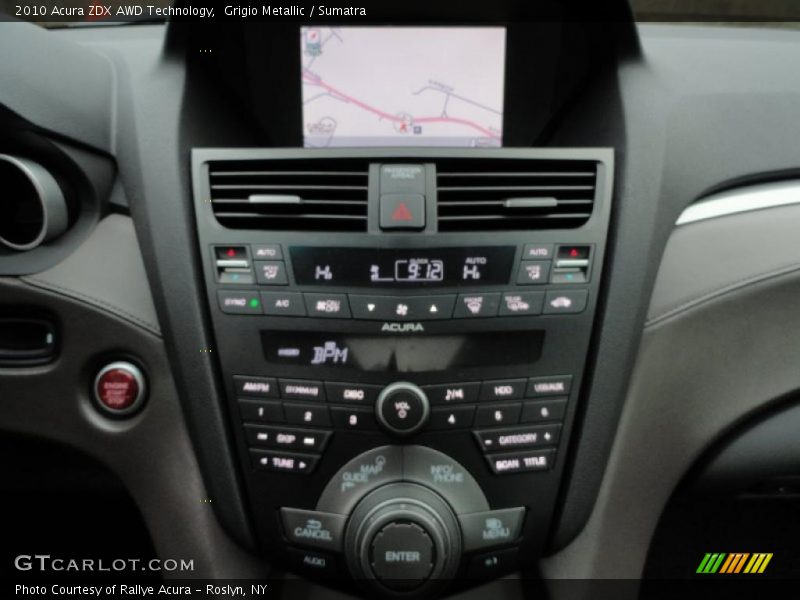 Controls of 2010 ZDX AWD Technology