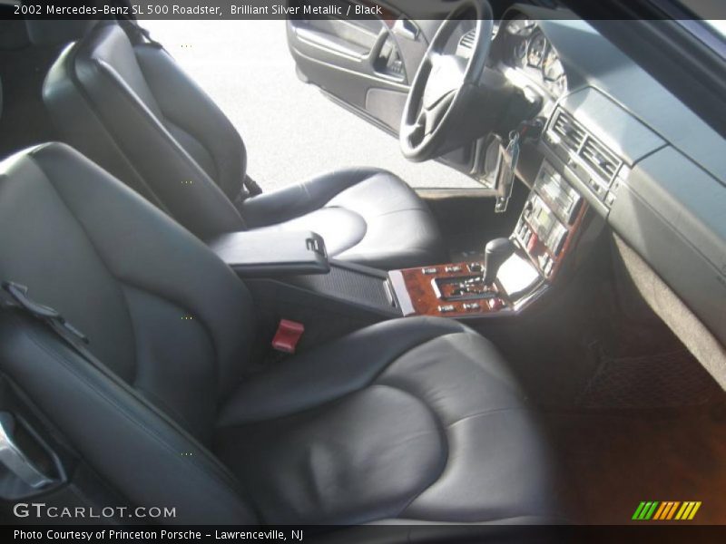 Brilliant Silver Metallic / Black 2002 Mercedes-Benz SL 500 Roadster