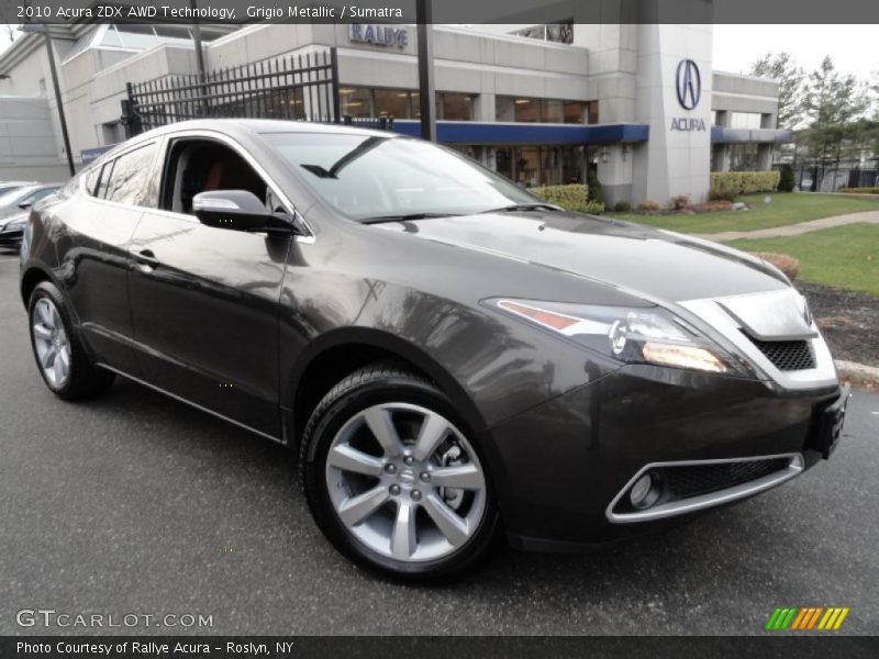 Grigio Metallic / Sumatra 2010 Acura ZDX AWD Technology
