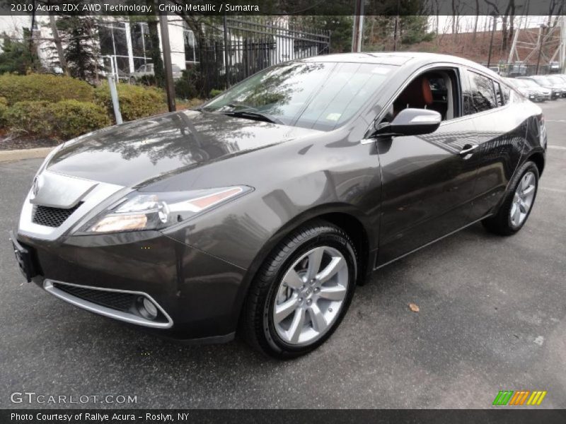 Grigio Metallic / Sumatra 2010 Acura ZDX AWD Technology