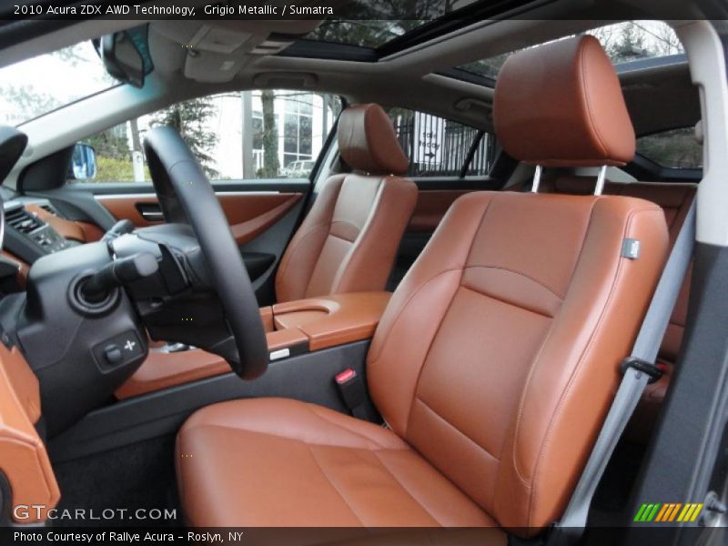  2010 ZDX AWD Technology Sumatra Interior