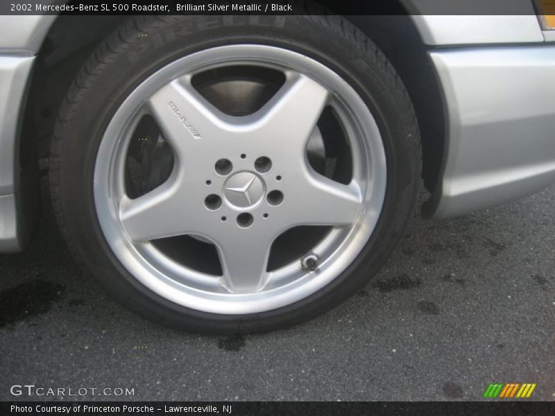 Brilliant Silver Metallic / Black 2002 Mercedes-Benz SL 500 Roadster
