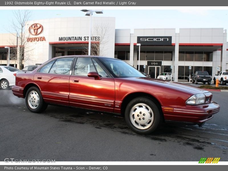 Dark Garnet Red Metallic / Light Gray 1992 Oldsmobile Eighty-Eight Royale LS