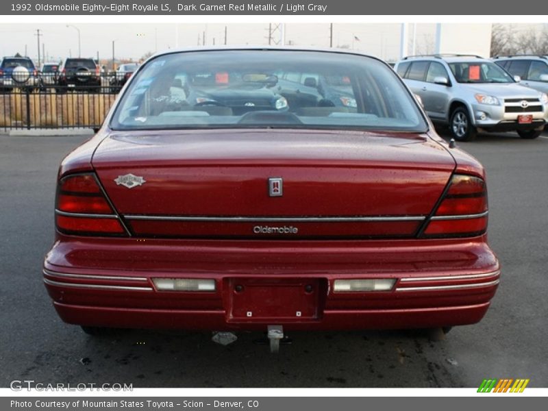 Dark Garnet Red Metallic / Light Gray 1992 Oldsmobile Eighty-Eight Royale LS