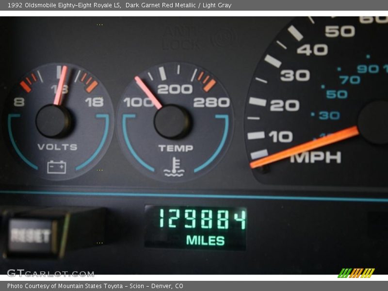 Dark Garnet Red Metallic / Light Gray 1992 Oldsmobile Eighty-Eight Royale LS