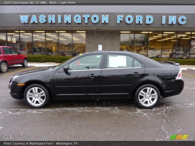 Black / Light Stone 2007 Ford Fusion SEL V6 AWD