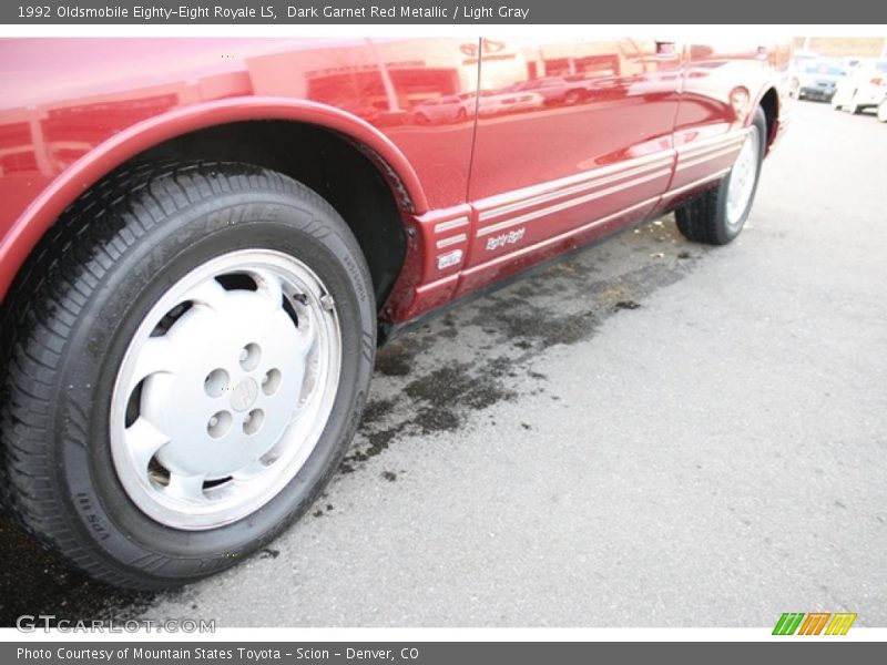 Dark Garnet Red Metallic / Light Gray 1992 Oldsmobile Eighty-Eight Royale LS