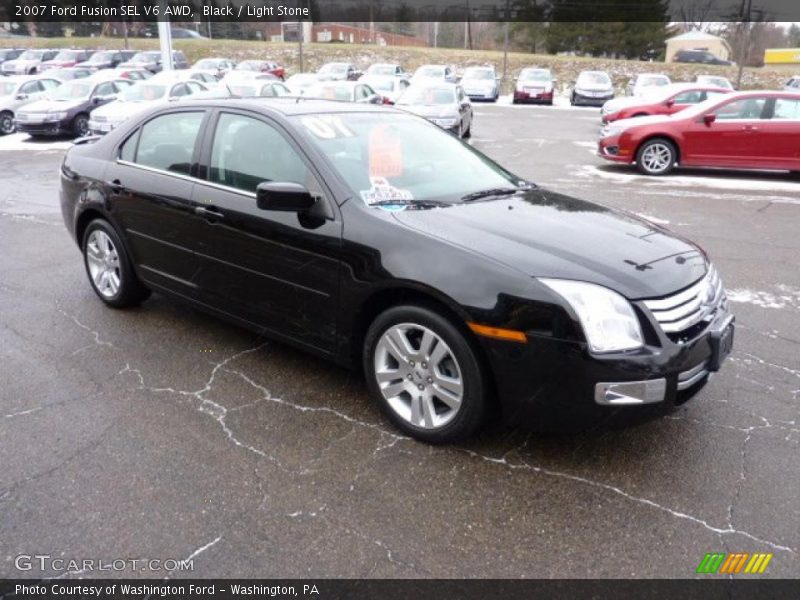 Black / Light Stone 2007 Ford Fusion SEL V6 AWD