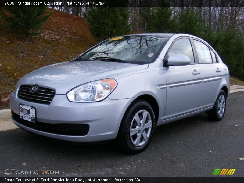 Platinum Silver / Gray 2008 Hyundai Accent GLS Sedan