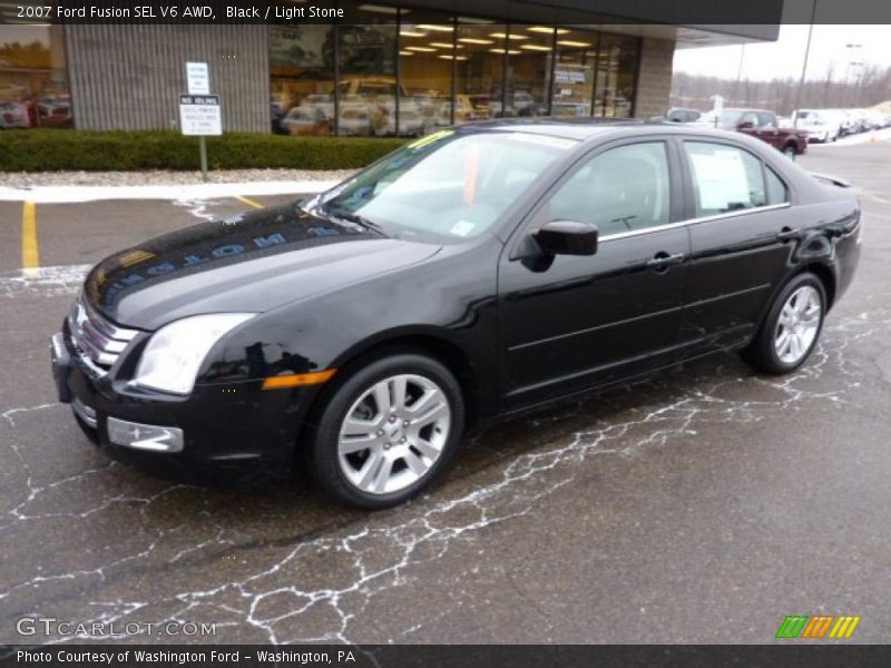 Black / Light Stone 2007 Ford Fusion SEL V6 AWD