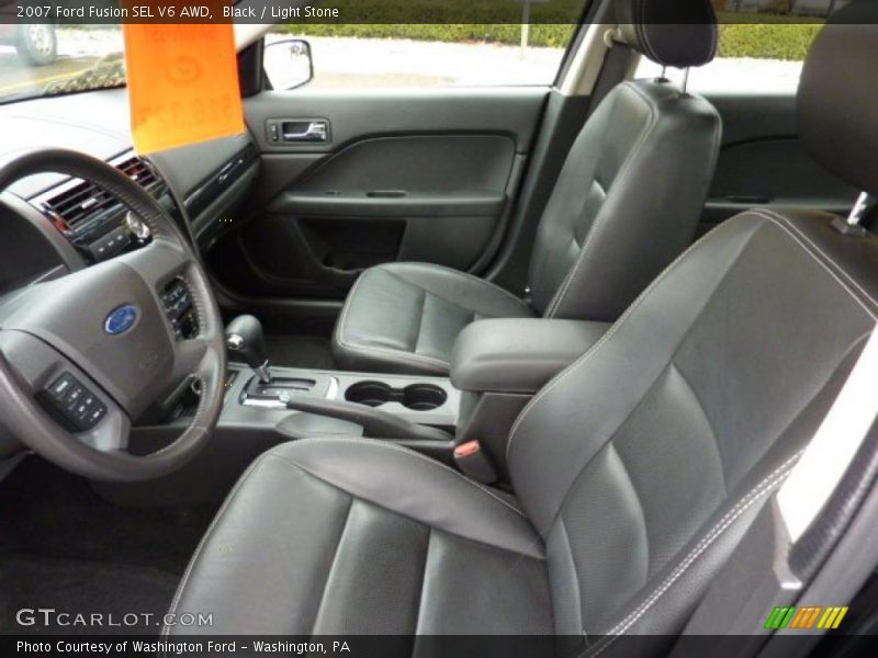 Black / Light Stone 2007 Ford Fusion SEL V6 AWD