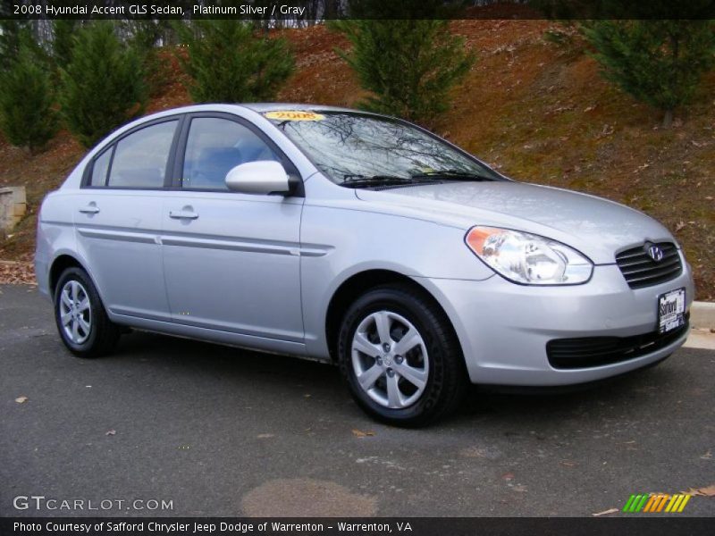Platinum Silver / Gray 2008 Hyundai Accent GLS Sedan