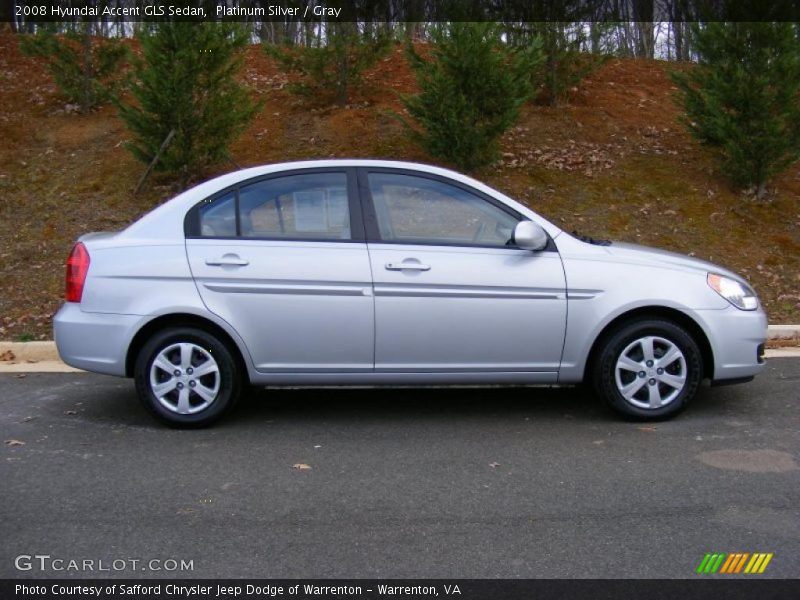 Platinum Silver / Gray 2008 Hyundai Accent GLS Sedan