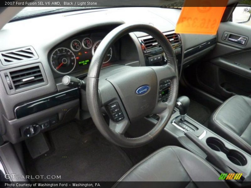 Black / Light Stone 2007 Ford Fusion SEL V6 AWD