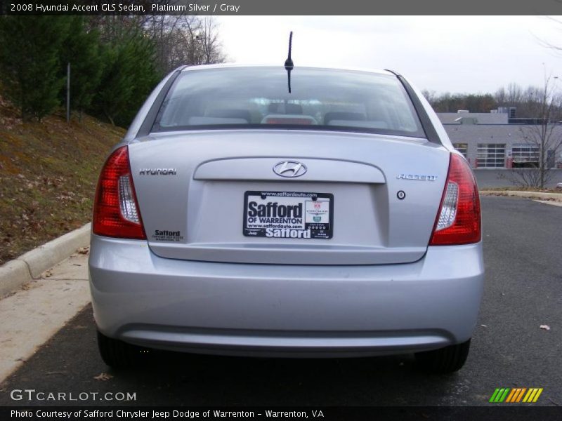 Platinum Silver / Gray 2008 Hyundai Accent GLS Sedan