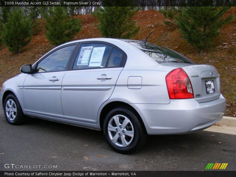 Platinum Silver / Gray 2008 Hyundai Accent GLS Sedan