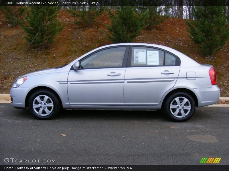 Platinum Silver / Gray 2008 Hyundai Accent GLS Sedan