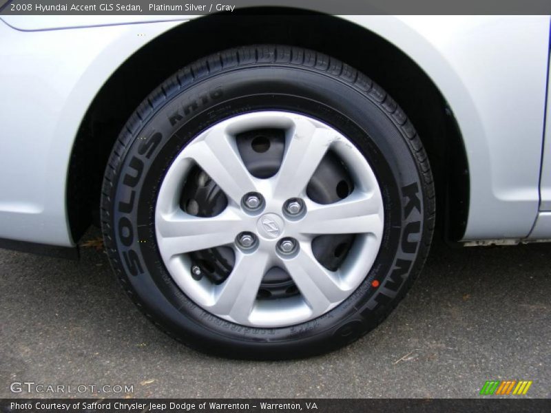 Platinum Silver / Gray 2008 Hyundai Accent GLS Sedan