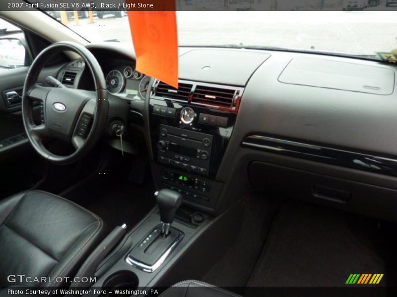 Black / Light Stone 2007 Ford Fusion SEL V6 AWD