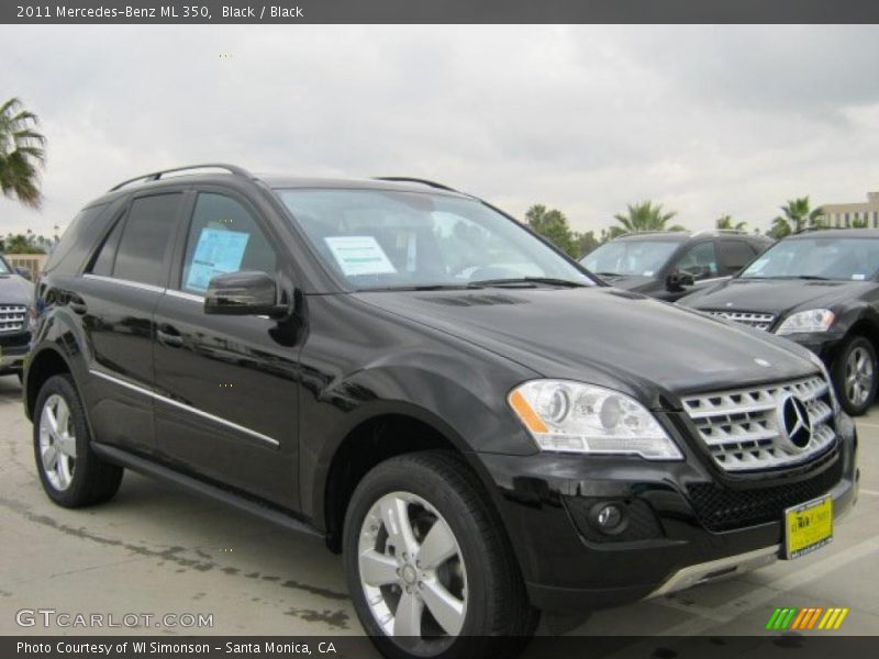 Black / Black 2011 Mercedes-Benz ML 350