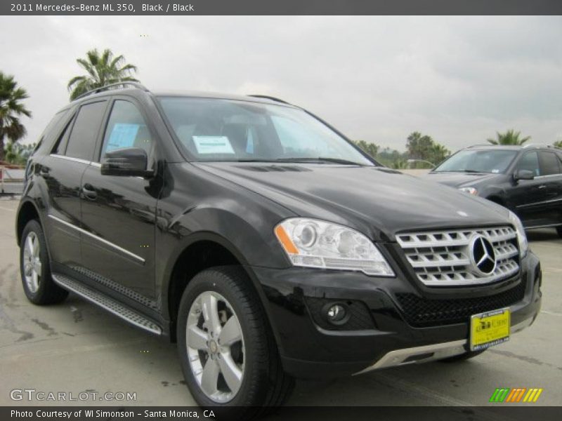 Black / Black 2011 Mercedes-Benz ML 350