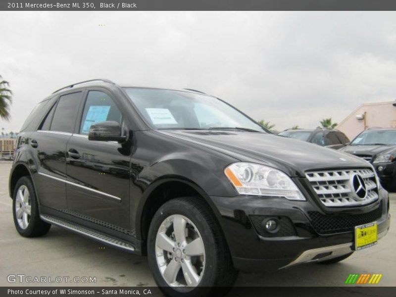 Black / Black 2011 Mercedes-Benz ML 350