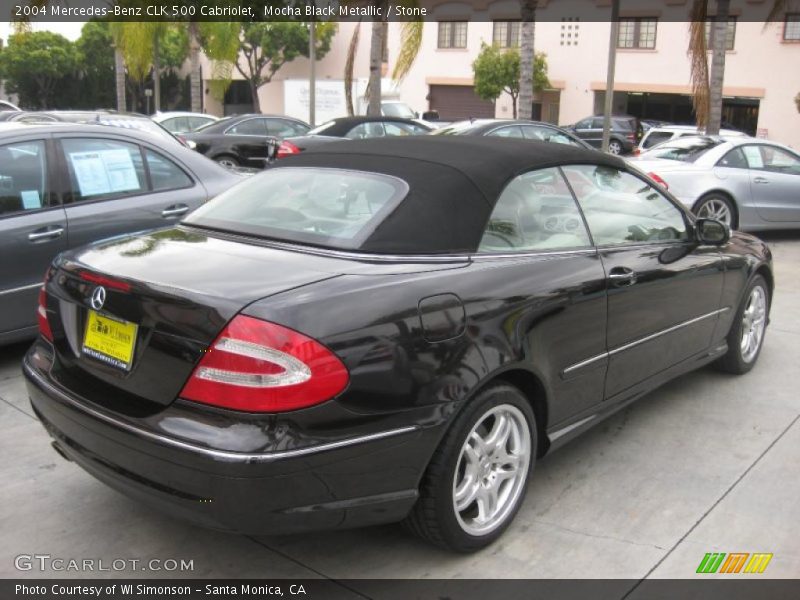 Mocha Black Metallic / Stone 2004 Mercedes-Benz CLK 500 Cabriolet