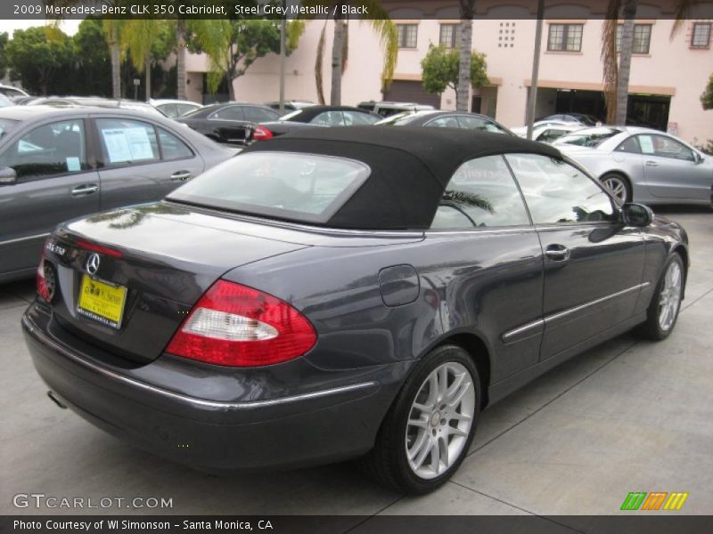 Steel Grey Metallic / Black 2009 Mercedes-Benz CLK 350 Cabriolet