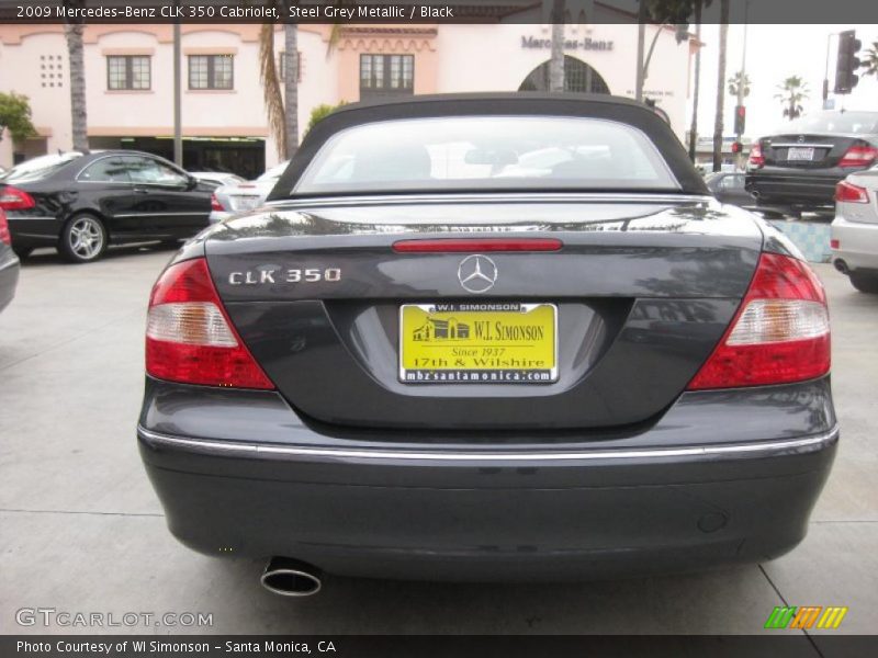 Steel Grey Metallic / Black 2009 Mercedes-Benz CLK 350 Cabriolet