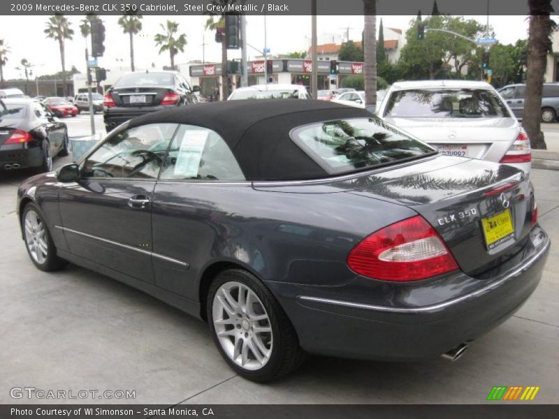 Steel Grey Metallic / Black 2009 Mercedes-Benz CLK 350 Cabriolet