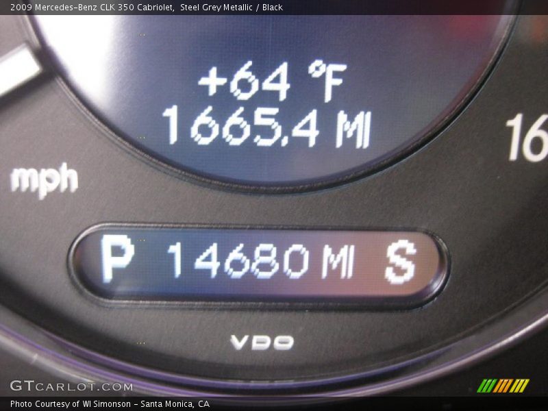 Steel Grey Metallic / Black 2009 Mercedes-Benz CLK 350 Cabriolet