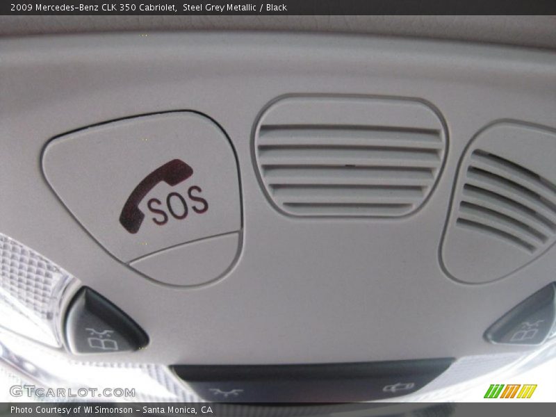 Steel Grey Metallic / Black 2009 Mercedes-Benz CLK 350 Cabriolet