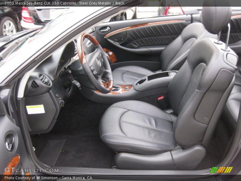 Steel Grey Metallic / Black 2009 Mercedes-Benz CLK 350 Cabriolet
