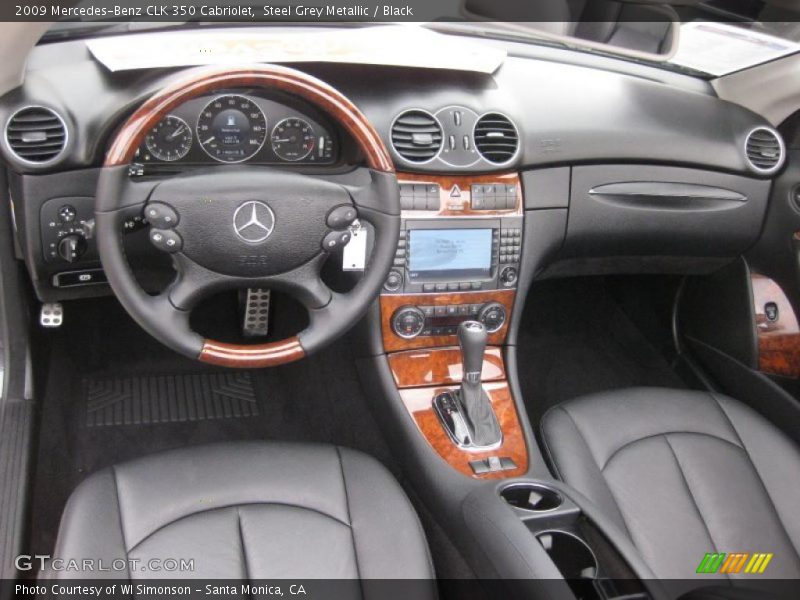 Steel Grey Metallic / Black 2009 Mercedes-Benz CLK 350 Cabriolet